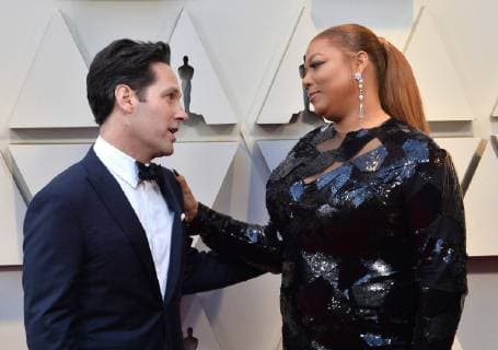 Paul Rudd and Queen Latifah arrive on the red carpet for the 91st annual Academy Awards at the Dolby Theatre in the Hollywood section of Los Angeles on February 24, 2019.  LAP20190224208 JIMxRUYMEN