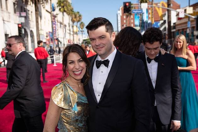 Christopher Miller (R), Oscar nominee, and guest arrives on the red carpet of The 91st Oscars at the DolbyÂ® Theatre in Hollywood, CA on Sunday, February 24, 2019.  Copyright: xA.M.P.A.S.x 33781_049PLX