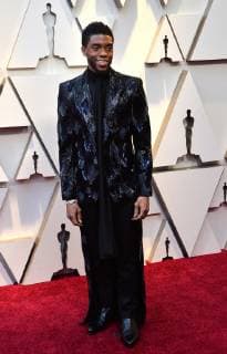 Chadwick Boseman arrives on the red carpet for the 91st annual Academy Awards at the Dolby Theatre in the Hollywood section of Los Angeles on February 24, 2019.  LAP20190224619 JIMxRUYMEN