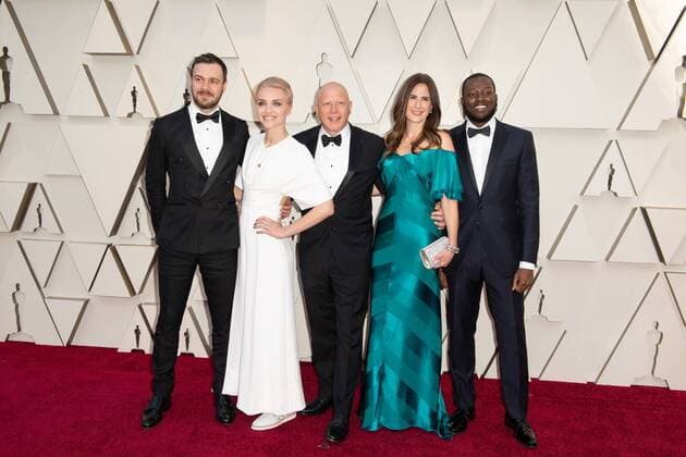 Oscar nominees, Ed Perkins (L), Jonathan Chinn (C) and guests arrive on the red carpet of The 91st Oscars at the DolbyÂ® Theatre in Hollywood, CA on Sunday, February 24, 2019.  Copyright: xA.M.P.A.S.x 33781_100PLX
