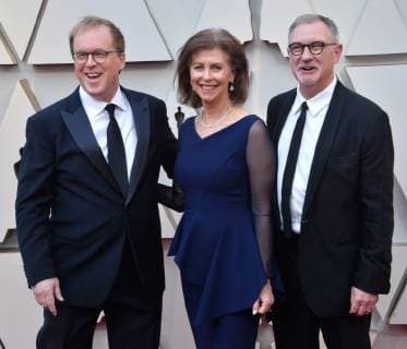 (L-R) Brad Bird, Nicole Paradis and John Walker arrive on the red carpet for the 91st annual Academy Awards at the Dolby Theatre in the Hollywood section of Los Angeles on February 24, 2019.  LAP20190224248 JIMxRUYMEN