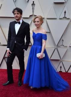 Maria Del Puy Alvarado (R) and Eduardo Villanueva arrive on the red carpet for the 91st annual Academy Awards at the Dolby Theatre in the Hollywood section of Los Angeles on February 24, 2019.  LAP20190224257 JIMxRUYMEN