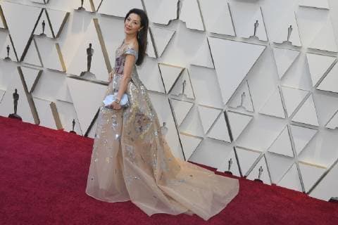 February 24, 2019 - Los Angeles, California, U.S - Crazy Rich Asians actress MICHELLE YEOH, wearing Elie Saab, during red carpet arrivals for the 91st Academy Awards, presented by the Academy of Motion Picture Arts and Sciences (AMPAS), at the Dolby Theatre in Hollywood. Los Angeles U.S. - ZUMAz03_ 20190224_zbp_z03_078 Copyright: xKevinxSullivanx