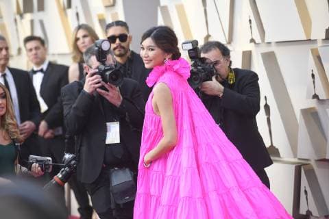 February 24, 2019 - Los Angeles, California, U.S - GEMMA CHAN during red carpet arrivals for the 91st Academy Awards, presented by the Academy of Motion Picture Arts and Sciences (AMPAS), at the Dolby Theatre in Hollywood. Los Angeles U.S. - ZUMAz03_ 20190224_zbp_z03_143 Copyright: xKevinxSullivanx