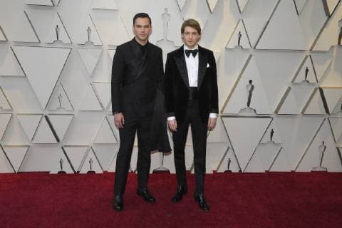 February 24, 2019 - Los Angeles, California, U.S - NICHOLAS HOULT AND JOE ALWYN during red carpet arrivals for the 91st Academy Awards, presented by the Academy of Motion Picture Arts and Sciences (AMPAS), at the Dolby Theatre in Hollywood. Los Angeles U.S. - ZUMAz03_ 20190224_zbp_z03_169 Copyright: xKevinxSullivanx