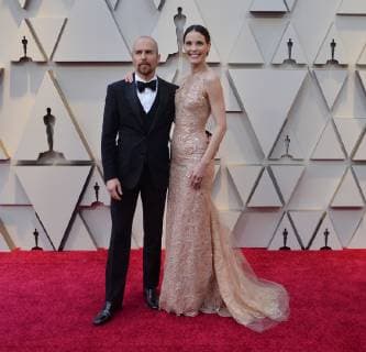 Sam Rockwell and Leslie Bibb arrive on the red carpet for the 91st annual Academy Awards at the Dolby Theatre in the Hollywood section of Los Angeles on February 24, 2019.  LAP201902240215 JIMxRUYMEN
