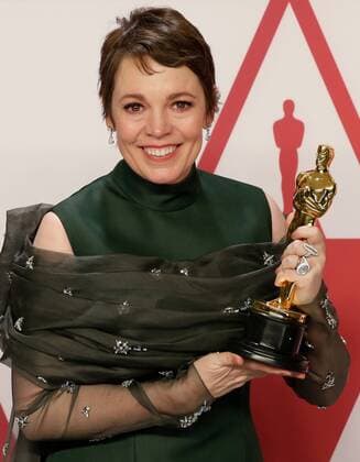 OSCARS. Beste Hauptdarstellerin. Preisträgerinnen 2011-2020 Olivia Colman, winner of Best Actress for The Favourite, appears backstage with her Oscar during the 91st annual Academy Awards at Loews Hollywood Hotel in the Hollywood section of Los Angeles on February 24, 2019.  LAP201902242773 JOHNxANGELILLO
