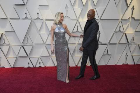 February 24, 2019 - Los Angeles, California, U.S - BRIE LARSON AND SAMUEL L JACKSON during red carpet arrivals for the 91st Academy Awards, presented by the Academy of Motion Picture Arts and Sciences (AMPAS), at the Dolby Theatre in Hollywood. Los Angeles U.S. - ZUMAz03_ 20190224_zbp_z03_221 Copyright: xKevinxSullivanx