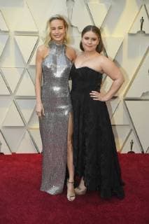 February 24, 2019 - Los Angeles, California, U.S - BRIE LARSON AND MILAINE DESAULNIERS during red carpet arrivals for the 91st Academy Awards, presented by the Academy of Motion Picture Arts and Sciences (AMPAS), at the Dolby Theatre in Hollywood. Los Angeles U.S. - ZUMAz03_ 20190224_zbp_z03_220 Copyright: xKevinxSullivanx