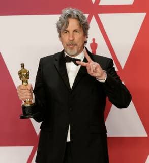 Peter Farrelly winner of Best Original Screenplay for Green Book, appears backstage with his Oscar during the 91st annual Academy Awards at Loews Hollywood Hotel in the Hollywood section of Los Angeles on February 24, 2019.  LAP20190224827 JOHNxANGELILLO
