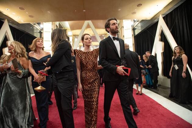 February 24, 2019 - Hollywood, California, U.S. - EMMA STONE, Oscar nominee and DAVE MCCARY arrive on the red carpet of The 91st Oscars at the Dolby Theatre in Hollywood. Hollywood U.S. - ZUMAz03_ 20190224_sha_z03_714 Copyright: xAMPASx