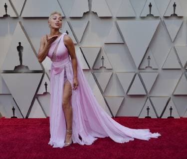 Meagan Good arrives on the red carpet for the 91st annual Academy Awards at the Dolby Theatre in the Hollywood section of Los Angeles on February 24, 2019.  LAP201902240259 JIMxRUYMEN