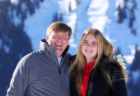 25-02-2019 Lech King Willem-Alexander and Princess Amalia pose during a photocall during the ski holiday in Lech am Arlberg, Austria.  Copyright: xppex