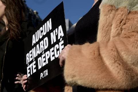 UN PODIUM DE HAUTE COUTURE VEGANE SURGIT EN PLEINE FASHION WEEK DE PARIS NEWS : Action PETA Paris Fashion Week - 25 02 2019 - Place de l Opera JBAutissier Panoramic 