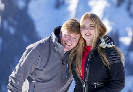 25-02-2019 Lech King Willem-Alexander and Princess Amalia pose during a photocall during the ski holiday in Lech am Arlberg, Austria.  Copyright: xPPEx