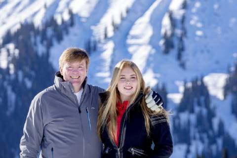 25-02-2019 Lech King Willem-Alexander and Princess Amalia pose during a photocall during the ski holiday in Lech am Arlberg, Austria.  Copyright: xPPEx