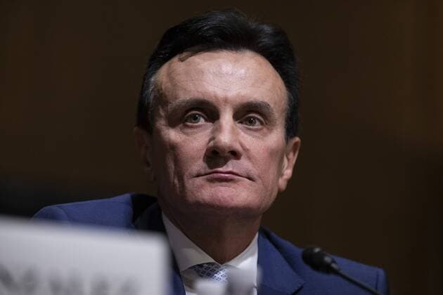 Pascal Soriot, executive director and CEO of AstraZeneca looks on during a Senate Finance Committee hearing on Drug Pricing in America on Capitol Hill in Washington, D.C. on February 26, 2019.  WAP201902268029 ALEXxEDELMAN