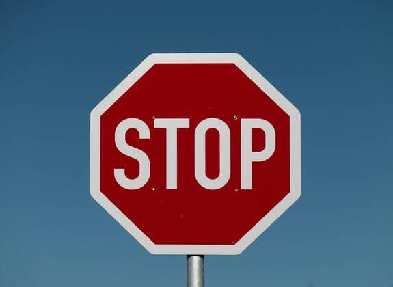 Stop sign The stop sign Sangerhausen Sachsen Anhalt Germany
