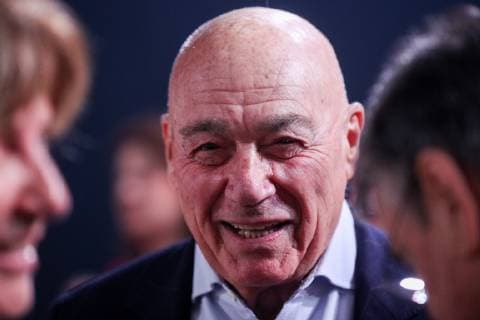 MOSCOW, RUSSIA - MARCH 1, 2019: TV personality Vladimir Pozner (C) at the 7th The Art Newspaper Russia award ceremony at Gostiny Dvor; The Art Newspaper Russia prize is awarded annually in many categories to people connected with artistic process, cultural heritage preservation activities, private initiatives in the art world and to artistic and cultural events. Alexander Shcherbak TASS  TS0A2CBD