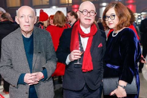 MOSCOW, RUSSIA - MARCH 1, 2019: The Director of the Moscow Institute of Contemporary Art (ICA), art critic Iosif Bakshtein (L), architect Yevgeny Ass (C), and the Director of Tretyakov Gallery Zelfira Tregulova (R) at the 7th The Art Newspaper Russia award ceremony at Gostiny Dvor; The Art Newspaper Russia prize is awarded annually in many categories to people connected with artistic process, cultural heritage preservation activities, private initiatives in the art world and to artistic and cultural events. Alexander Shcherbak TASS  TS0A2CBE