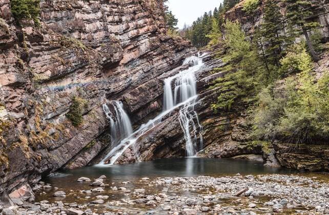 Cameron Falls Waterfall Waterton Lakes National Park Alberta Canada North America Copyright: imageBROKER/MoritzxWolf ibxmmw04845324.jpg