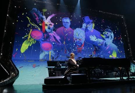 Elton John performs on stage for his Farewell Yellow Brick Road Tour at Madison Square Garden in New York City on March 5, 2019.  NYP20190305157 JOHNxANGELILLO