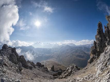 Border region Italy Switzerland, mountain landscape at Piz Umbrail  LAF02148