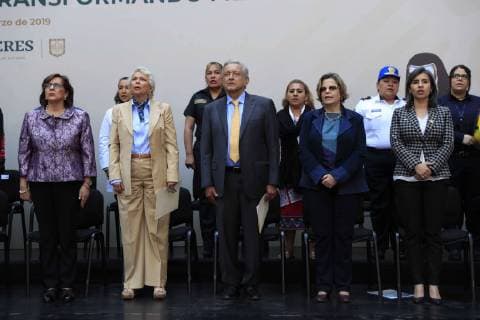 March 8, 2019 - EUM20190308NAC41.JPG.CIUDAD DE MEXICO, Conmemoration Conmemoracion-Dia de la Mujer.- 8 de marzo del 2019. El presidente Andres Manuel Lopez Obrador se reune con mujeres para realizar un desayuno, en el marco del Dia Internacional de la Mujer. Foto: Agencia EL UNIVERSAL MAR.  - ZUMAu78_ 20190308_zaf_u78_077 Copyright: xIrvinxOlivaresx