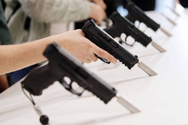 Pistols from Heckler Koch at the Enforce Tac Police and Security Fair at the Nuremberg Exhibition Centre Nuremberg 07 03 2019 Foto:xC.xHardtx xFuturexImage