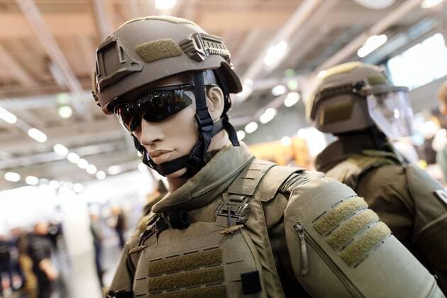 Bulletproof clothing at the Enforce Tac Police and Security Fair at the Nuremberg Exhibition Centre Nuremberg 07 03 2019 Foto:xC.xHardtx xFuturexImage