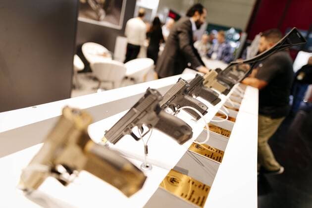 Pistols at the Enforce Tac Police and Security Fair at the Nuremberg Exhibition Centre Nuremberg 07 03 2019 Foto:xC.xHardtx xFuturexImage