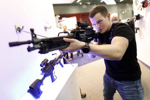 Machine gun at the Enforce Tac Police and Safety Fair at the Nuremberg Exhibition Centre Nuremberg 07 03 2019 Foto:xC.xHardtx xFuturexImage