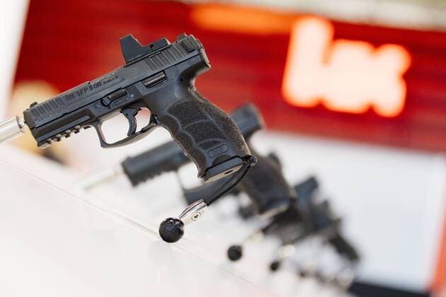 Pistols from Heckler Koch at the Enforce Tac Police and Security Fair at the Nuremberg Exhibition Centre Nuremberg 07 03 2019 Foto:xC.xHardtx xFuturexImage