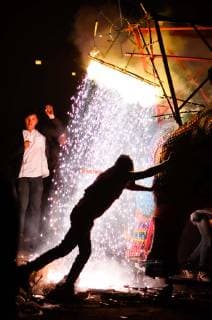 March 8, 2019 - March 08, 2019. Tultepec, State of Mexico. Every 8th of March, in the Mexican municipality of Tultepec, State of Mexico, celebrates the traditional burning of pyrotechnic bulls in honor of the patron saint of pyrotechnics, San Juan de Dios. ..PHOTO: OMAR LOPEZ - ZUMAl109 20190308_zap_l109_003 Copyright: xOmarxLopezx