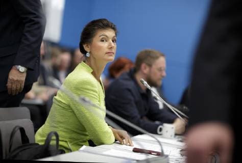 Sahra Wagenknecht DIE LINKE Parliamentary Group Chairwoman accepted after your press statement on the occasion of your resignation in the Bundestag in Berlin 12 03 2019 Berlin Germany Copyright: xFelixxZahn photothek.netx