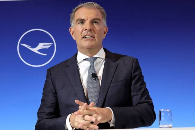 14 03 2019 Frankfurt DEU Annual Press Conference of the Lufthansa Group Carsten Spohr Chairman of the Executive Board Lufthansa Group