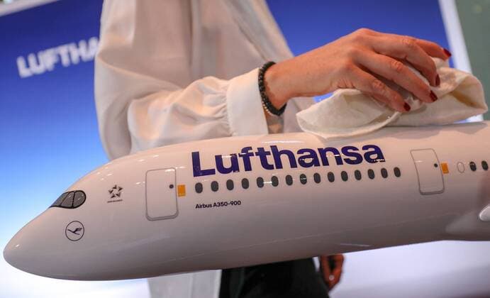 Fraport Airport in Frankfurt am Main on 14 March 2019 News Annual Press Conference 2019 of Deutsche Lufthansa AG in Frankfurt am Main Symbol image Lufthansa is being polished up