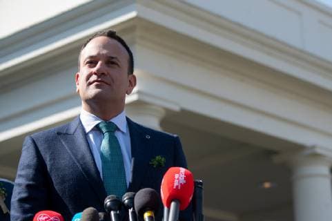 Minister of Ireland Leo Varadkar addresses the press after meeting with United States President Donald J. Trump at the White House. Copyright: xErinxScottx