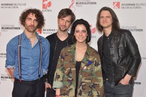 11 German Music Author Award 2019 Band Silbermond with front woman Stefanie Kloss Arrival red carpet for 11 German Music Author Award at Hotel Ritz Carlton in Berlin on 14 03 2019