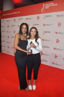 11 German Music Author Award 2019 Lary also Lary Lou and Lary Poppins civil Larissa Sirah Herds with Namika arrival red carpet to 11 German Music Author Award at the Hotel Ritz Carlton in Berlin on 14 03 2019