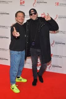 11 German Music Author Award 2019 The Atzen is a German Rap Electro and Hip Hop Duo Rappern Frauenarzt and Manny Marc Arrival red carpet to the 11 German Music Author Award at the Hotel Ritz Carlton in Berlin on 14 03 2019