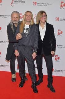 11 German Music Authors Award 2019 Band Silly with Ruediger Barton Uwe Hassbecker and Hans Juergen Reznicek Arrival of red carpet for 11 German Music Authors Award at Hotel Ritz Carlton in Berlin on 14 03 2019