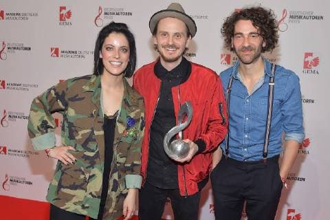 11 German Music Author Award 2019 Stefanie Kloss Maxim Richarz Andreas Nowak Arrival red carpet for the 11 German Music Author Award at the Hotel Ritz Carlton in Berlin on 14 03 2019