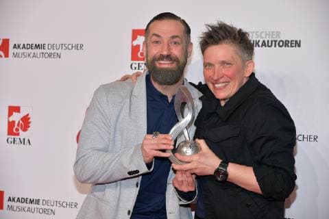 11 German Music Author Award 2019 Citizen Lars DIetrich Suli Puschban Arrival red carpet at the 11 German Music Author Award in the Hotel Ritz Carlton in Berlin on 14 03 2019