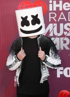 LOS ANGELES, CALIFORNIA - MARCH 14: Marshmello attends the 2019 iHeartRadio Music Awards which broadcasted live on FOX at Microsoft Theater on March 14, 2019 in Los Angeles, California. Photo: imageSPACE MediaPunch Copyright: ximageSPACEx