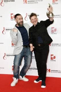 Citizen Lars Dietrich and Suli Puschban at the 11th German Music Author Award 2019 in the Hotel Ritz Carlton Berlin 14 03 2019 Foto:xN.xKubelkax xFuturexImage