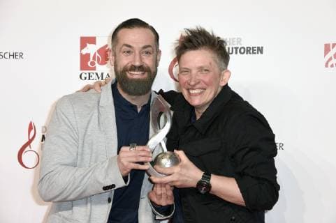 Citizen Lars Dietrich and Suli Puschban at the 11th German Music Author Award 2019 in the Hotel Ritz Carlton Berlin 14 03 2019 Foto:xN.xKubelkax xFuturexImage