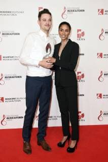 Christian Kalla Crada and Sabrina Setlur at the 11th German Music Author Award 2019 in the Hotel Ritz Carlton Berlin 14 03 2019 Foto:xN.xKubelkax xFuturexImage