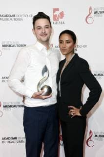 Christian Kalla Crada and Sabrina Setlur at the 11th German Music Author Award 2019 in the Hotel Ritz Carlton Berlin 14 03 2019 Foto:xN.xKubelkax xFuturexImage