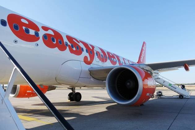 05 10 2018 Berlin GER Aircraft of the airline easyjet on the apron of th